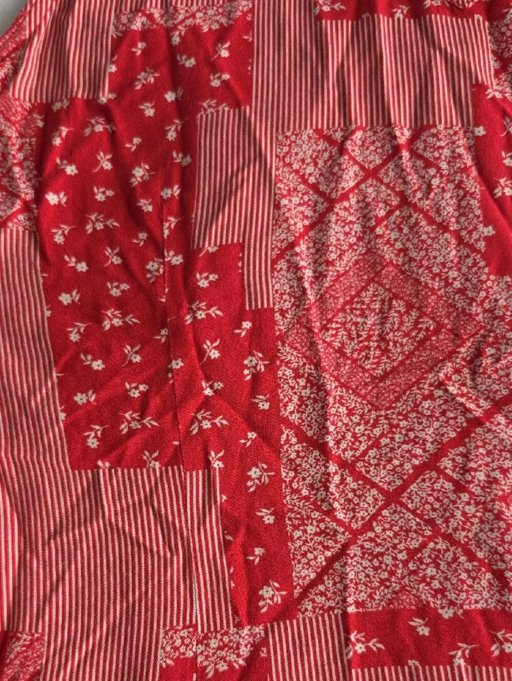 WRANGLER RETRO | Pearl Snap Western Bandana‎ Patchwork Sleeveless Top | XXL